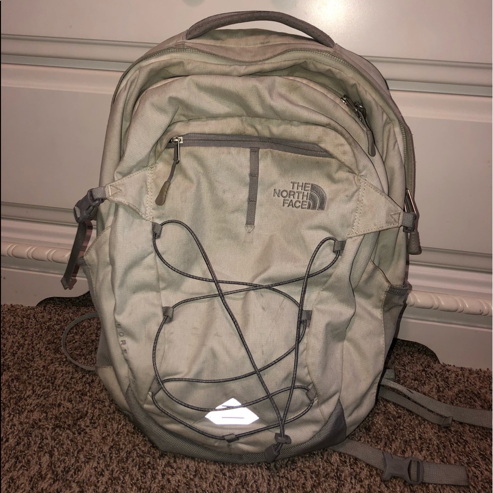 Gray North Face Backpack